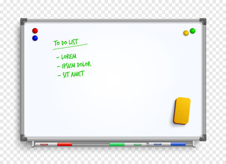 Realistic Marker Board Transparent Background