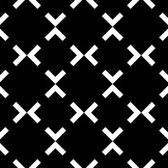 Obraz premium Vector. Black and white abstract ethnic seamless pattern. Background of angle brackets. Mosaic. Design of packaging paper, textile printing, web design, cover, advertising and typographic products.