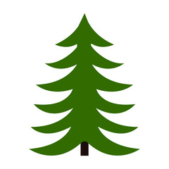 Vector cartoon Christmas trees, pine trees for greeting cards, invitations, banners, web. Winter holidays. Icon collection. Tree Icons Vector Illustration , ecology, nature, garden. minimal corporate 