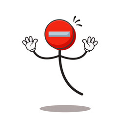 Vector illustration of traffic sign cartoon STOP sign