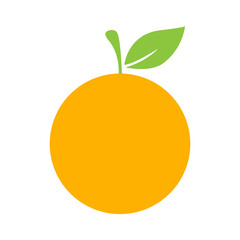 Orange fruit. Whole mandarin citrus. Vector isolated on white.