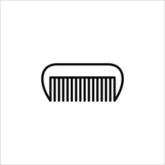 comb icon vector design logo element. comb of beauty, hair stylist, fashion, salon women in comb illustration.