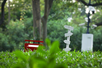 red jeep prop with empty direction board setup  for baby photo sessions