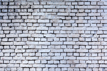 White brick wall., old brick, grunge texture background.