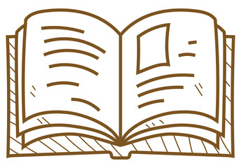 Open book - vector icon