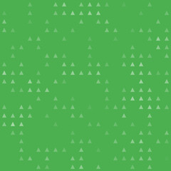 Abstract seamless geometric pattern. Mosaic background of white triangles. Evenly spaced  shapes of different color. Vector illustration on green background