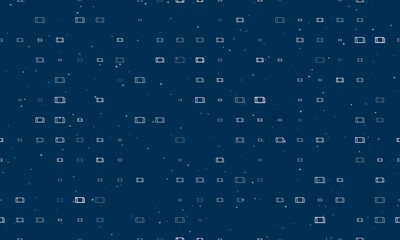 Seamless background pattern of evenly spaced white football goal symbols of different sizes and opacity. Vector illustration on dark blue background with stars