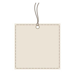 tag Horizontal set Angled Hangtag Seam Beige With String And Shadow image jpg  price tag  Paper Label Isolated On White Background. Ready for your message.
 