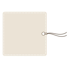 tag Horizontal set Angled Hangtag Seam Beige With String And Shadow image jpg  price tag  Paper Label Isolated On White Background. Ready for your message.
 