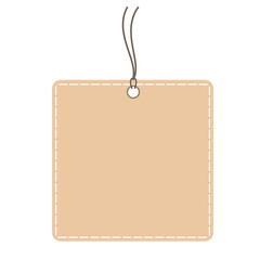 tag Horizontal set Angled Hangtag Seam Beige With String And Shadow image jpg  price tag  Paper Label Isolated On White Background. Ready for your message.
 