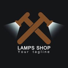 Lamp shop logo. Logo for eye care center and also for electrical appliances shops. 