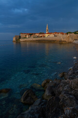 Fototapeta na wymiar The Old Town is a historical area of ​​the Montenegrin resort of Budva on the Adriatic Sea