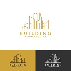 Obraz premium Template Logo Bisnis Real Estate, Bangunan, Pengembangan Properti, dan Desain Logo Vector Eps 10 dengan warna emas mewah