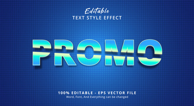 Promo Text Style Effect, Editable Text Effect