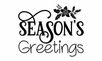 Season's Greetings SVG Design.