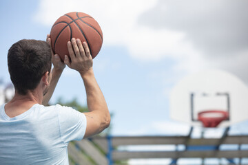 basketball player practicing with a ball