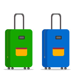 travel stroller suitcase bag isolated image jpg luggage illustration that symbolize travelling and getting new emotions, suitcase  with pockets isolated on white background jpeg image jpg illustration