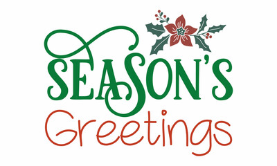 Season's Greetings SVG  Design.