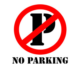 No Parking sign vector