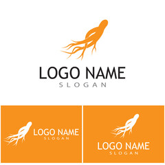Ginseng vector icon illustration design template