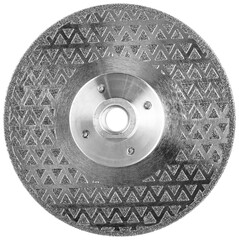 grinding wheel color close-up on a white background	