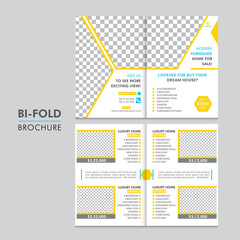 Creative real estate bi-fold brochure template