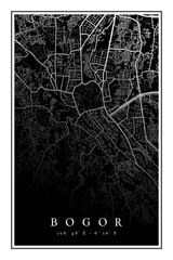Bogor City Map Poster Design Vector. City Map Poster Vector