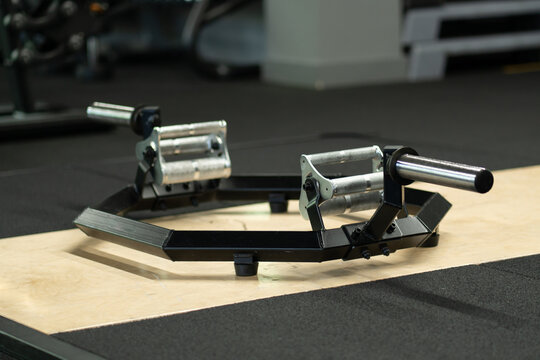 Barbell squat round parallel grip training exercise dumbbell gym workout, concept young muscle from muscular from athletic strong, professional physical. Outdoor endurance,