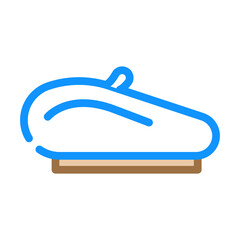 beret french hat color icon vector. beret french hat sign. isolated symbol illustration