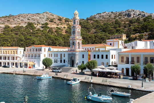 Sacred Monastery of Saint Archangel Michael the Panormitis. Symi island, Greece.