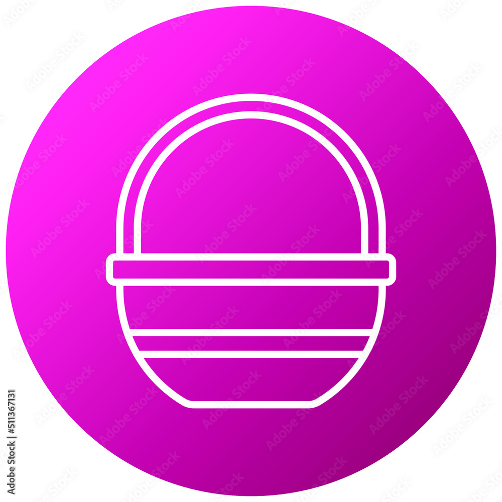 Sticker basket icon style