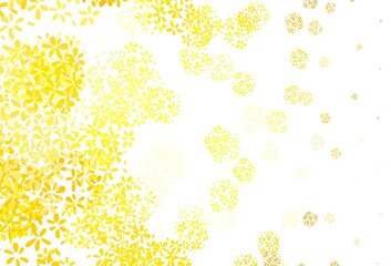 Light Yellow vector elegant template with leaves.