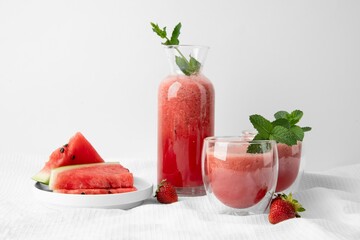 Close up foods cocktails tall glass