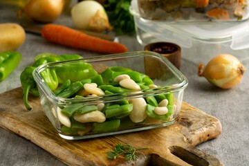 Close up delicious meal preparation