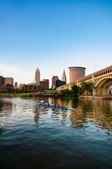 Cleveland Ohio Skyline on a sunny day