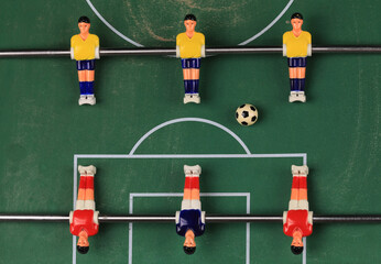 table football and figurines of football players