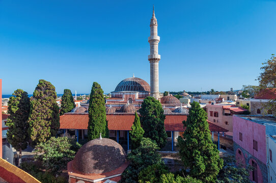 Suleiman Mosque in Rhodes Town, Rhodes, Greece.