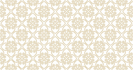 Abstract floral seamless pattern. Mosaic floral ornamental background. Muslim ornament in arab orient style. Arabic, Indian motifs. Good for fabric, textile, wallpaper or package background design