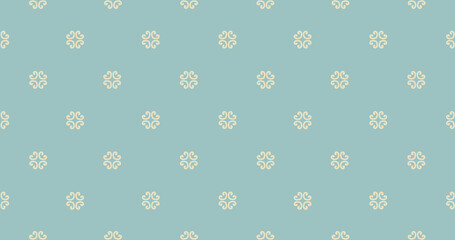 Abstract seamless pattern. Stylish brocade ornament with geometric shapes. Floral ornamental texture. Artistic backdrop in arab orient textile style.