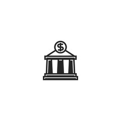 Bank line icon. linear style sign for mobile concept and web design. Outline vector icon. Symbol, logo illustration. Vector graphic