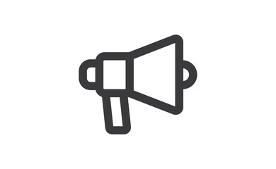 Megaphone icon. Loudspeaker vector illustration. Loud message promotion offer symbol.