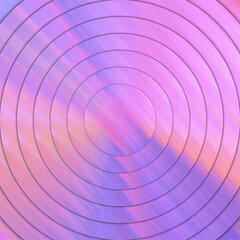 Abstract 3D circular pedestal or podium in vibrant color for cosmetic product. View from above.