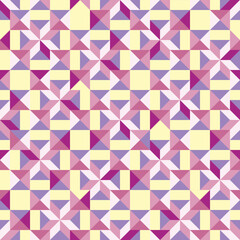 Abstract geometric tile mosaic seamless pattern. Stylish monochrome ornament of geometrical shapes