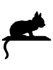Umriss Regal Silhouette Kätzchen 