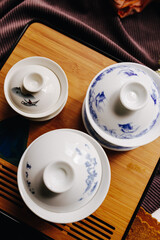 three teapots for Chinese tea
