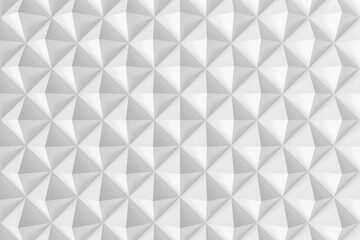 White geometric pyramids abstract background pattern