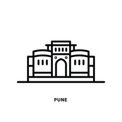 Beautiful, Indian city icon. Pune -Shaniwarwada. Maharashtra.