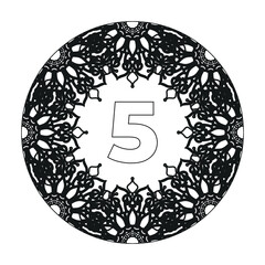 Hand drawn mandala. decoration in ethnic oriental  doodle ornament.