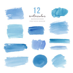 Yellow watercolor splotches for design