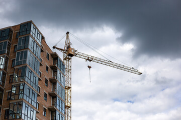 construction site with crane